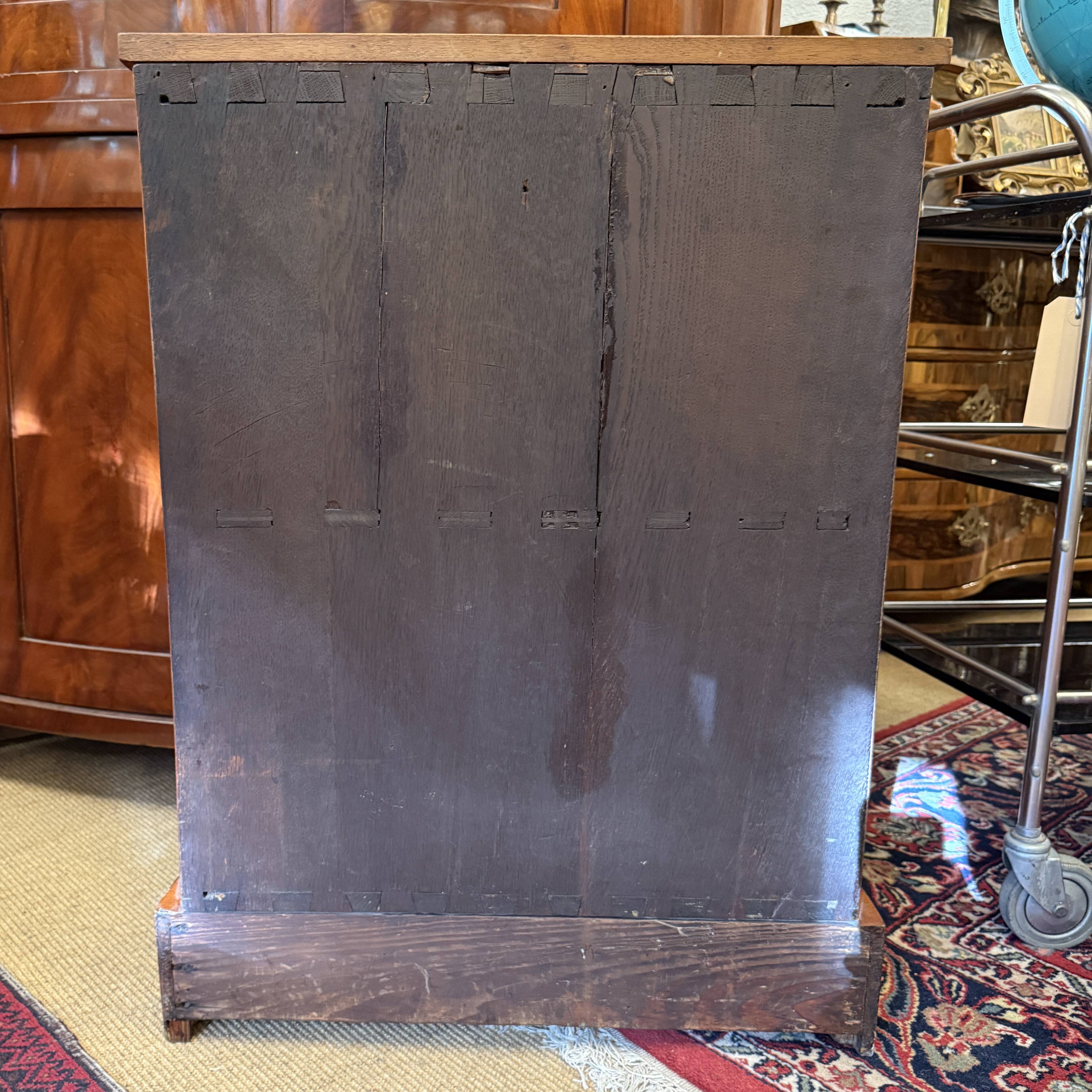 Antique Biedermeier Demi-Lune Mahogany Cabinet 1820