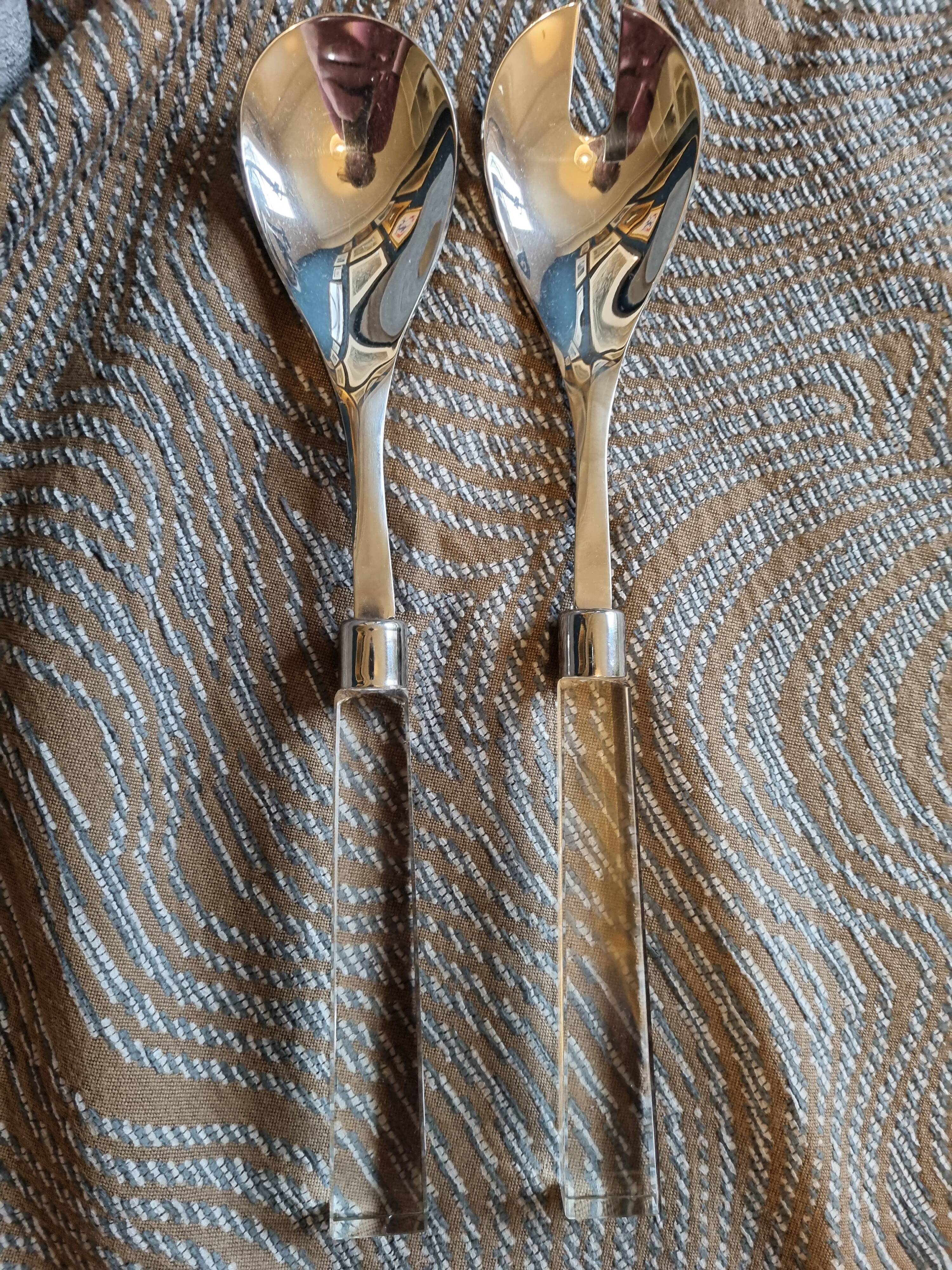 Cassini Kennedy new crystal and metal salad cutlery
