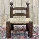 Low chair in elm and beech