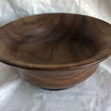 large vintage wooden salad bowl, Scandinavian design