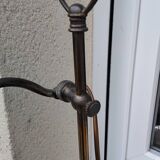 Swan neck lamp tulip shade glass paste vannes antique vintage