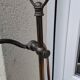 Lampe col de cygne abat jour tulipe pate verre vannes ancienne vintage