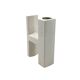 Space age H letter ceramic solifleur vase, Marcel Radureau ca. France 1970