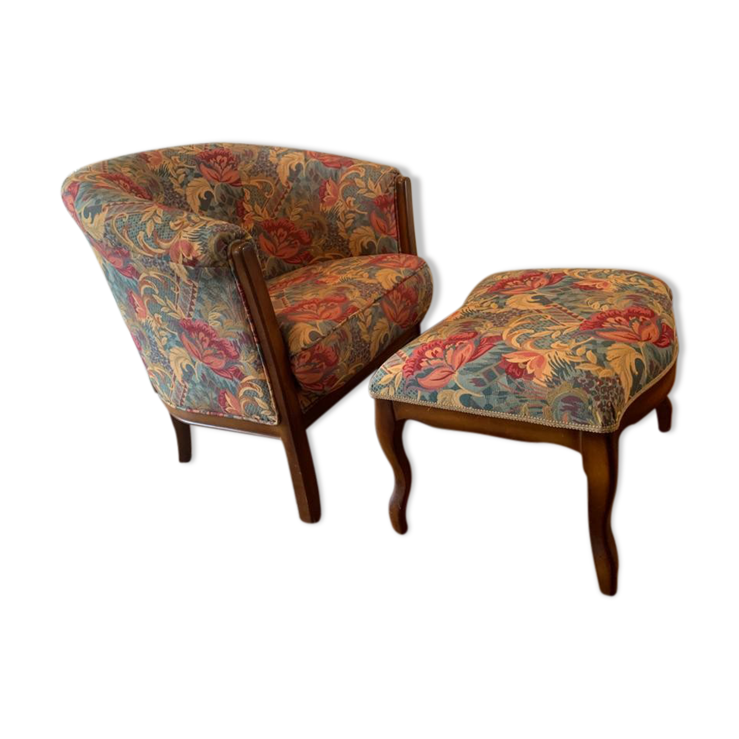 Toad armchair and footrest 1960