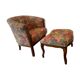 Toad armchair and footrest 1960