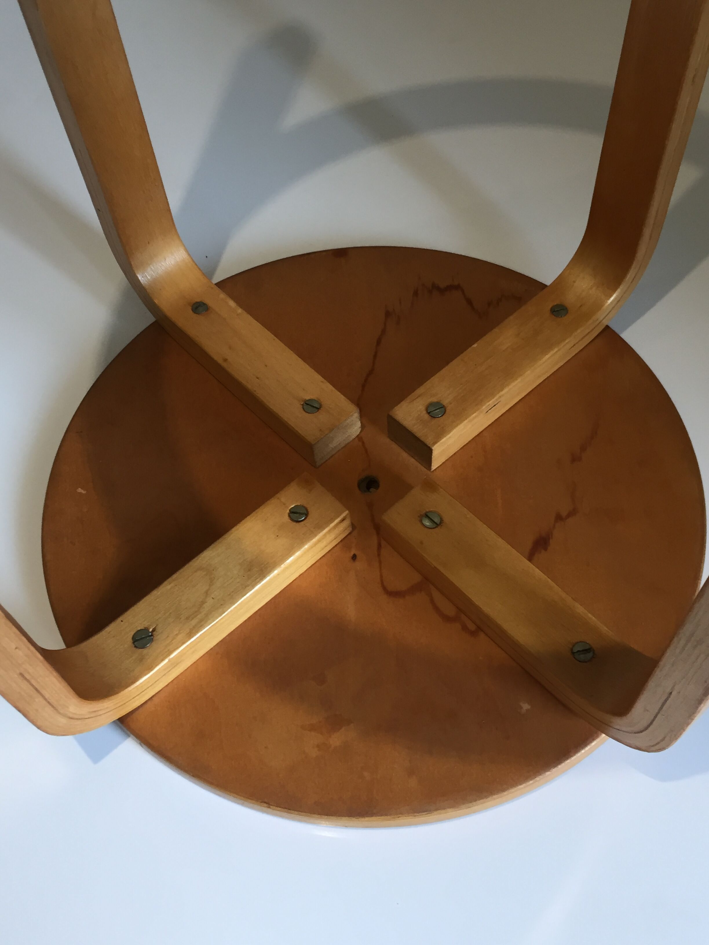Scandinavian wooden top stool