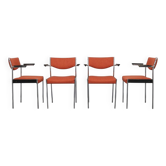 4 chaises de salle à manger par Thereca, années 1960