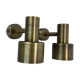 2 of 4 minimalist solid Brass "tube" SPOT Ceiling wall Lights, Italy 1970s