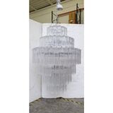 Paire de lustres contemporains en verre de Murano
