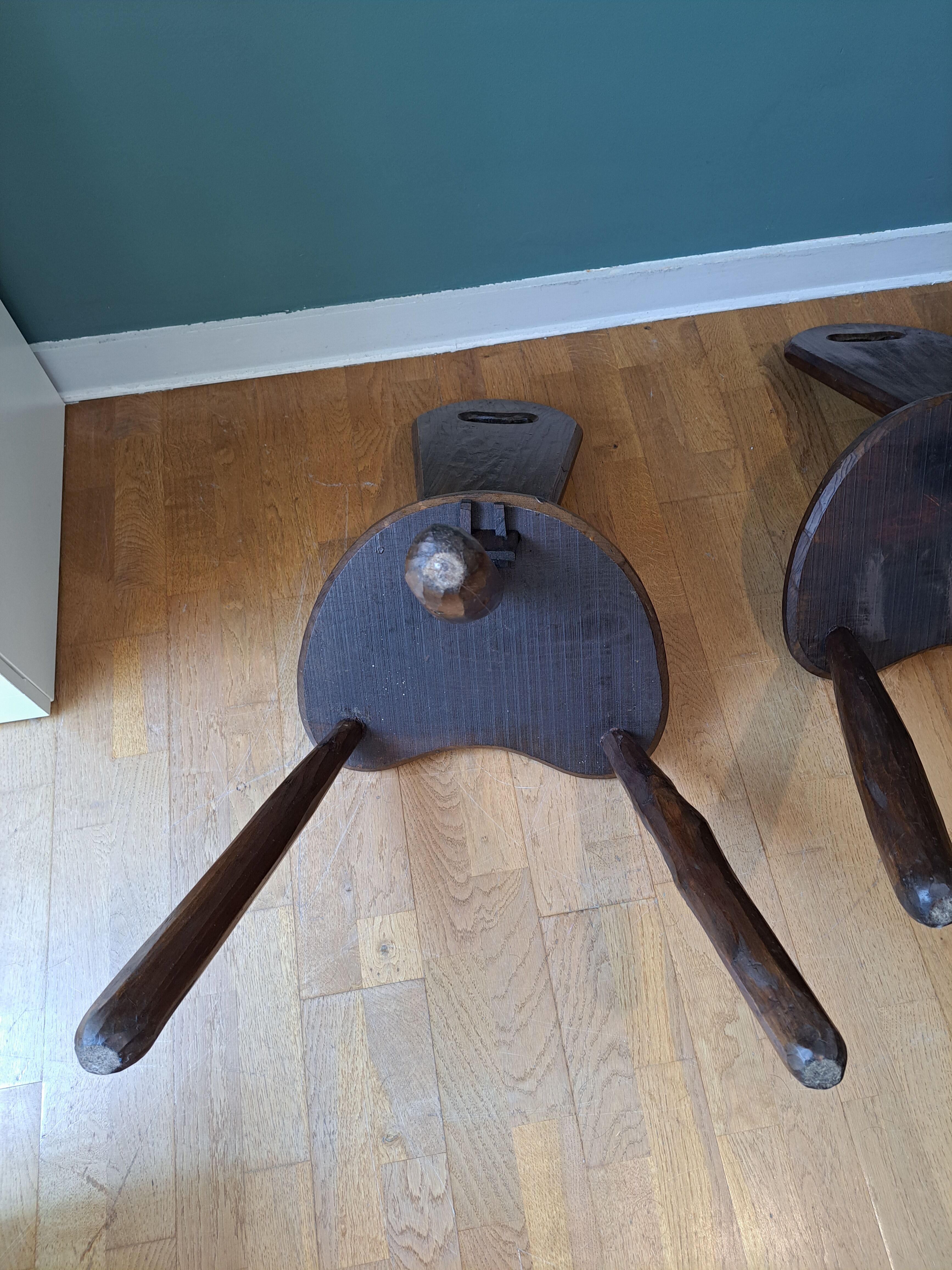 Brutalist pair of stools