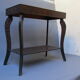 Oriental-style wooden side table