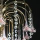 Meryl Streep, Pink Murano Flowers and Crystal Drops Chandelier, 1980s