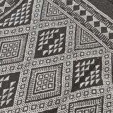 Handmade grey and white margoum carpet in natural wool