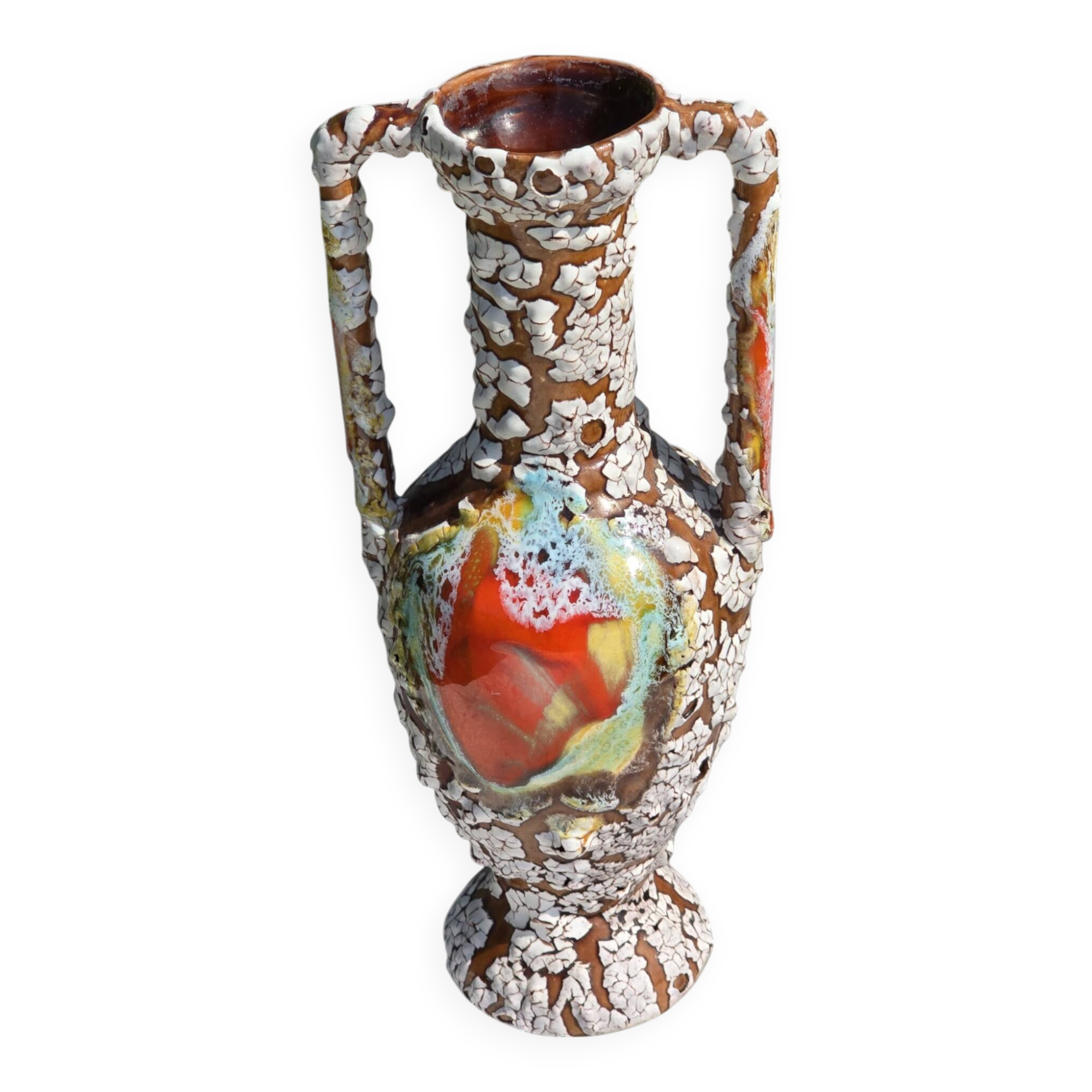 Vase amphore en écume de mer, France