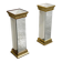 Pair of Deknudt mirrored pedestals / plinths in gilt finish, Belgium, 1980s