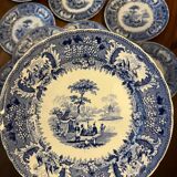 Lot de 12 assiettes David Johston XIXe siècle