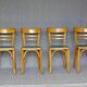 4 baumann chairs 1960 wooden bistro "linoleum"