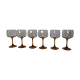 6 verres a pied ambré Luminarc
