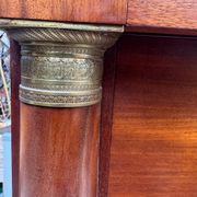 Empire chest of drawers in mahogany and black marble, 19th century