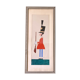 Mid-century modern swedish "The royal guard" vintage figurative watercolor & gouache painting