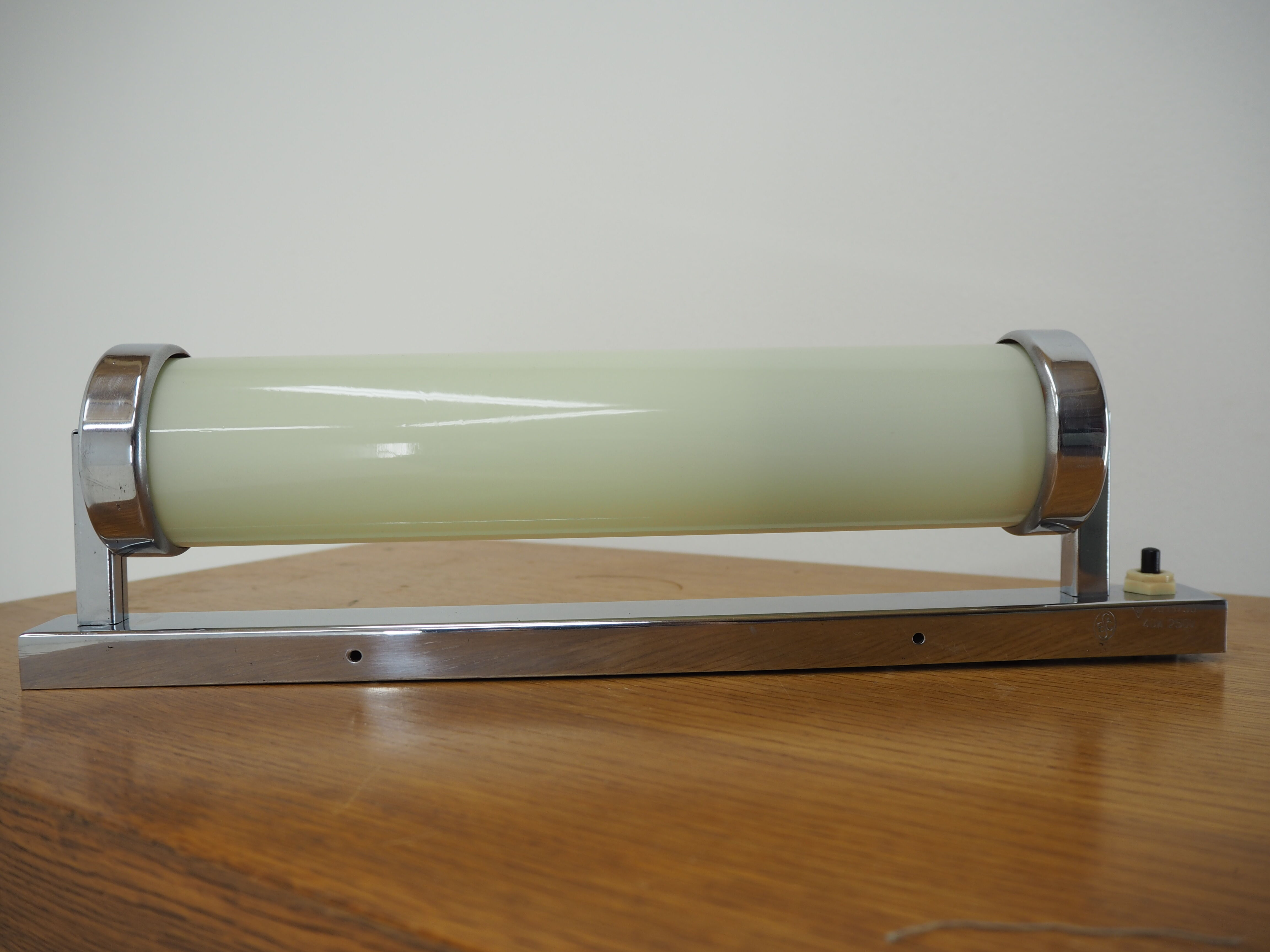 Bauhaus chrome tubular wall or table lamp, 1930s