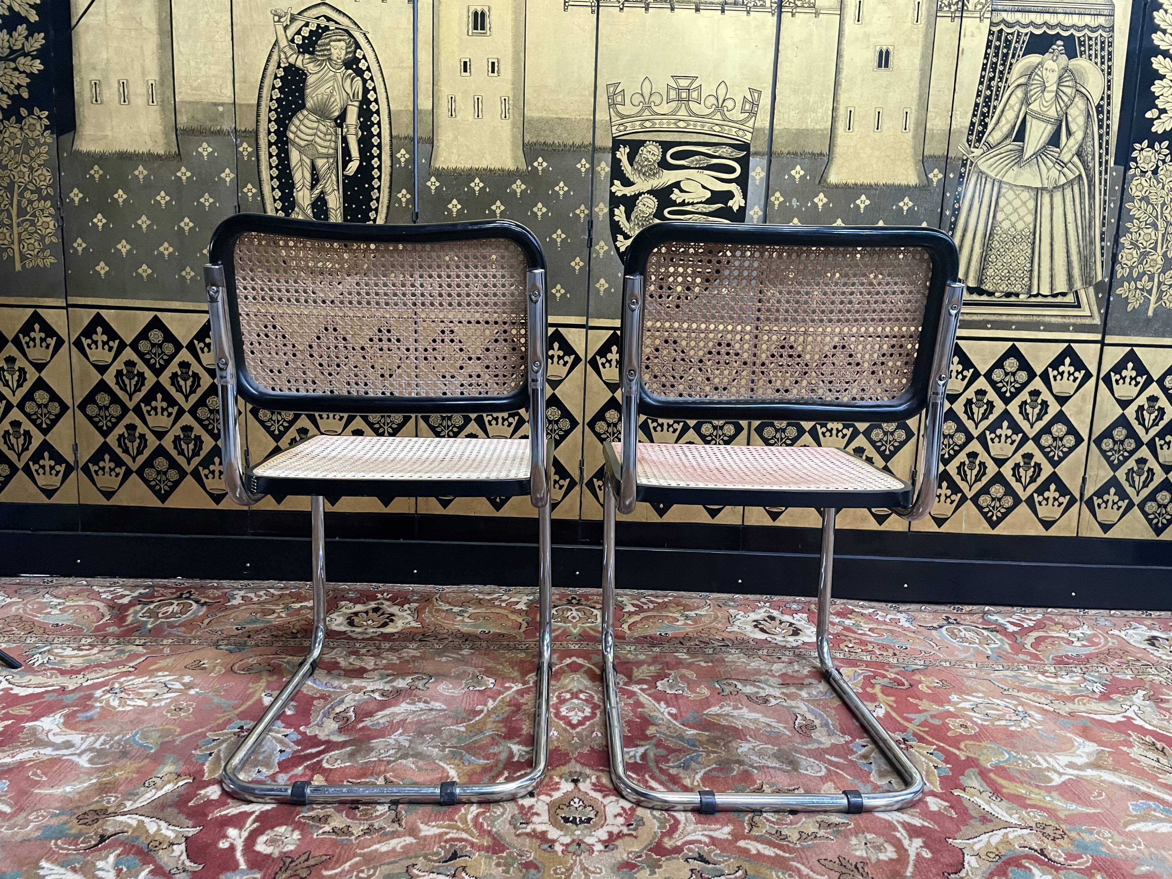 Pair of chairs B32 Marcel Breuer "Made in Italy"