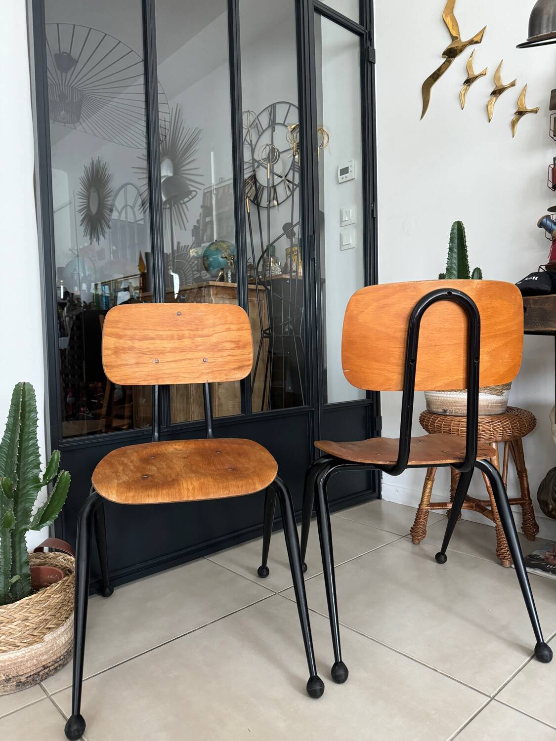 Vintage Mobilor school chair