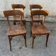 Set of 4 original Thonet wooden bistro chairs