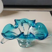 Large Vide Poche/Ashtray Murano. Made of blown art glass. Diameter 28 cm.