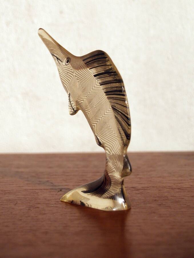 Abraham Palatnik lucite animals elephant swordfish owl