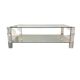 Table basse vintage en verre/acrylique « La Haye »