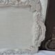 Patinated metal tray linen