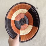 Vintage woven raffia basket