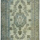 Tapis tissé à la main overdyed oriental années 1970 190 cm x 314 cm tapis bleu