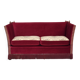 1970s, Danish "Spanish" sofa, furniture velour, ash wood legs.