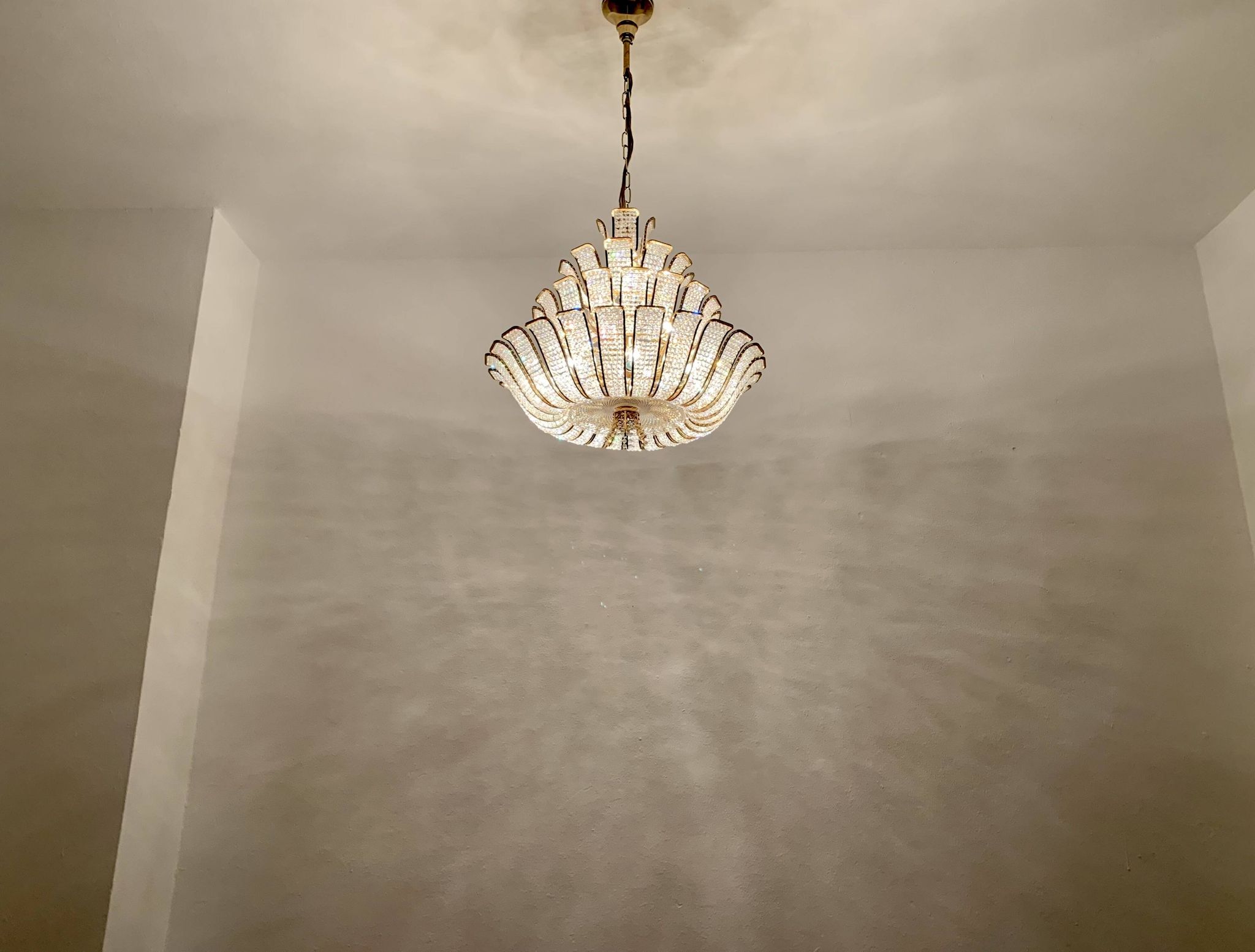 Crystal Glass Chandelier by Palwa
