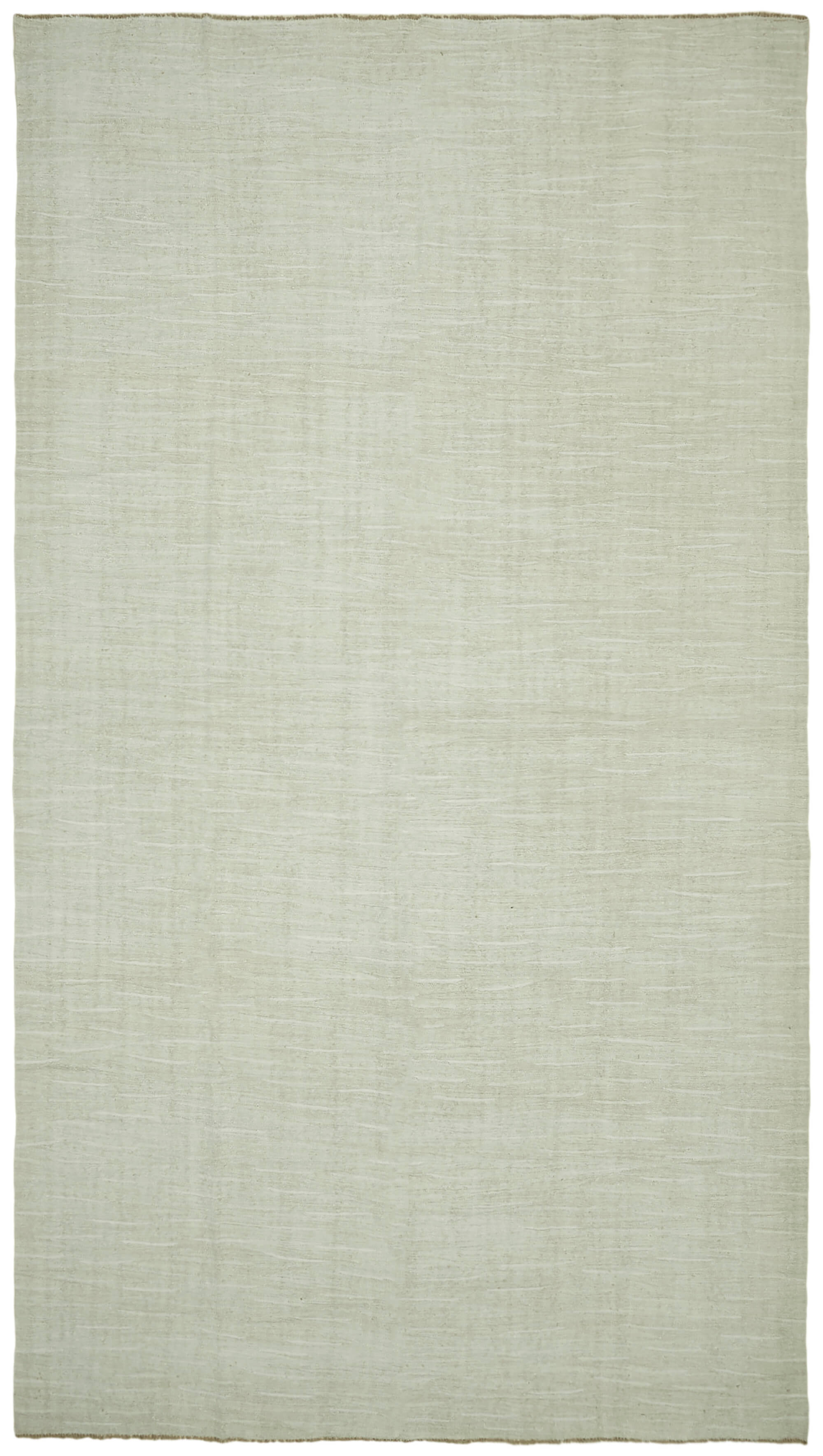 Hand-knotted anatolian antique 1970s 288 cm x 502 cm white hemp kilim carpet