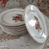 Set of 12 dessert plates Sarreguemines model Gérardmer