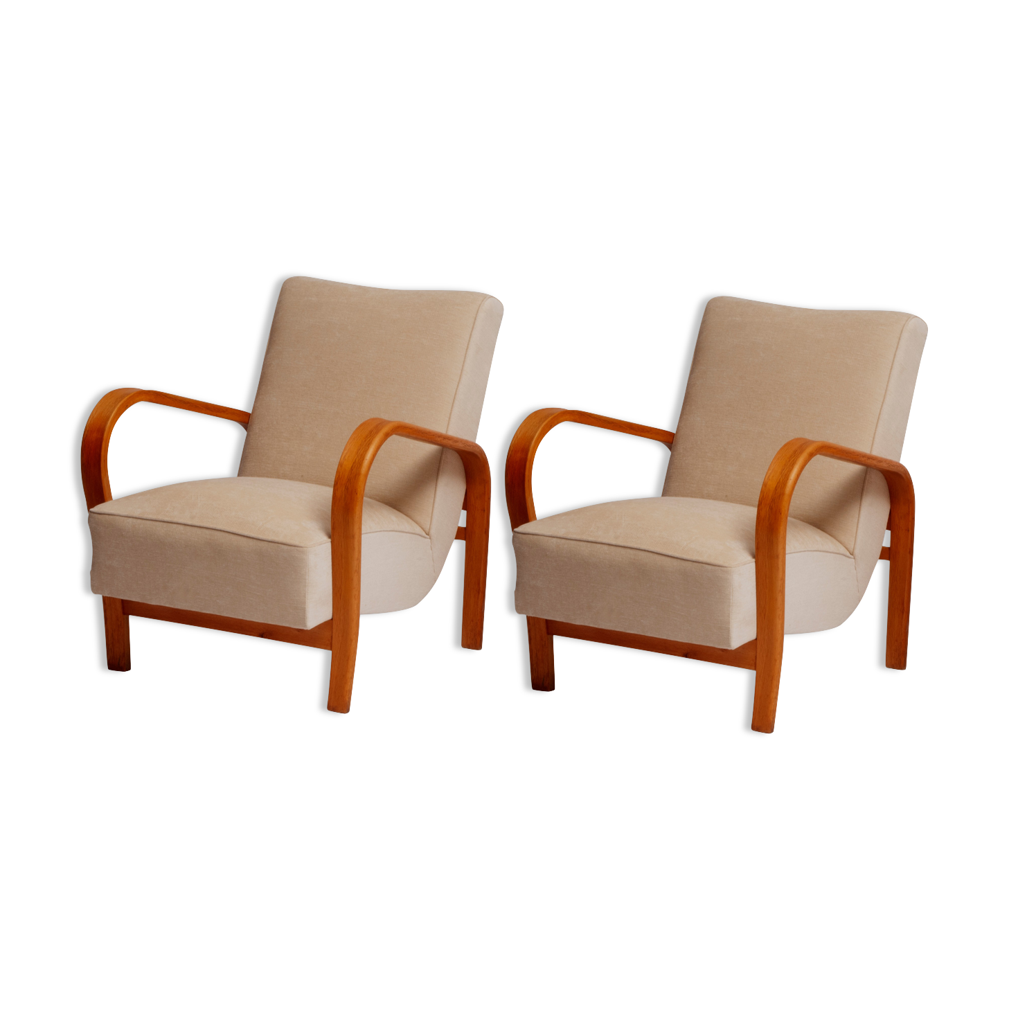 Pair of armchairs Halabala HF11