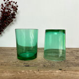 6 vintage glasses "Huile Lesieur"