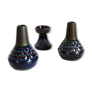 2 vases et 1 bougeoir