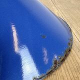 Industrial Blue Enamel Factory Pendant Lamp, 1950s