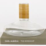 Vase or decanter by Carl Aubock with wicker top, mid-century, Austria, 1950s.