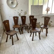 Solid oak chairs Savoyard cap popular art