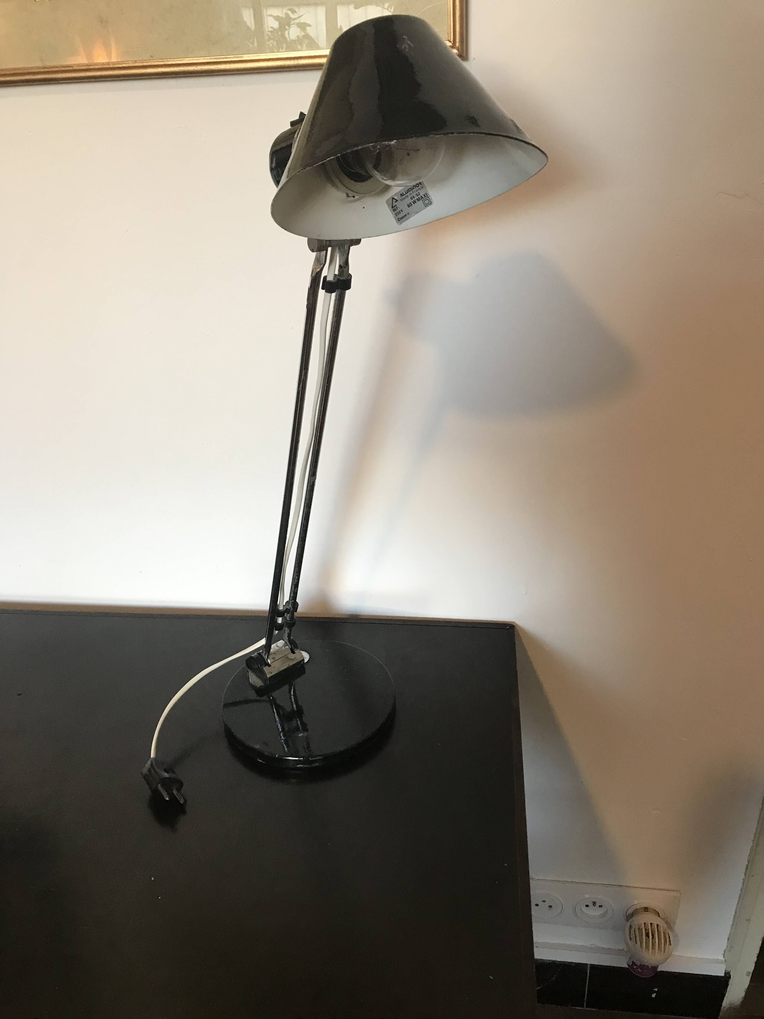 Lampe de bureau vintage Aluminor, années 1970