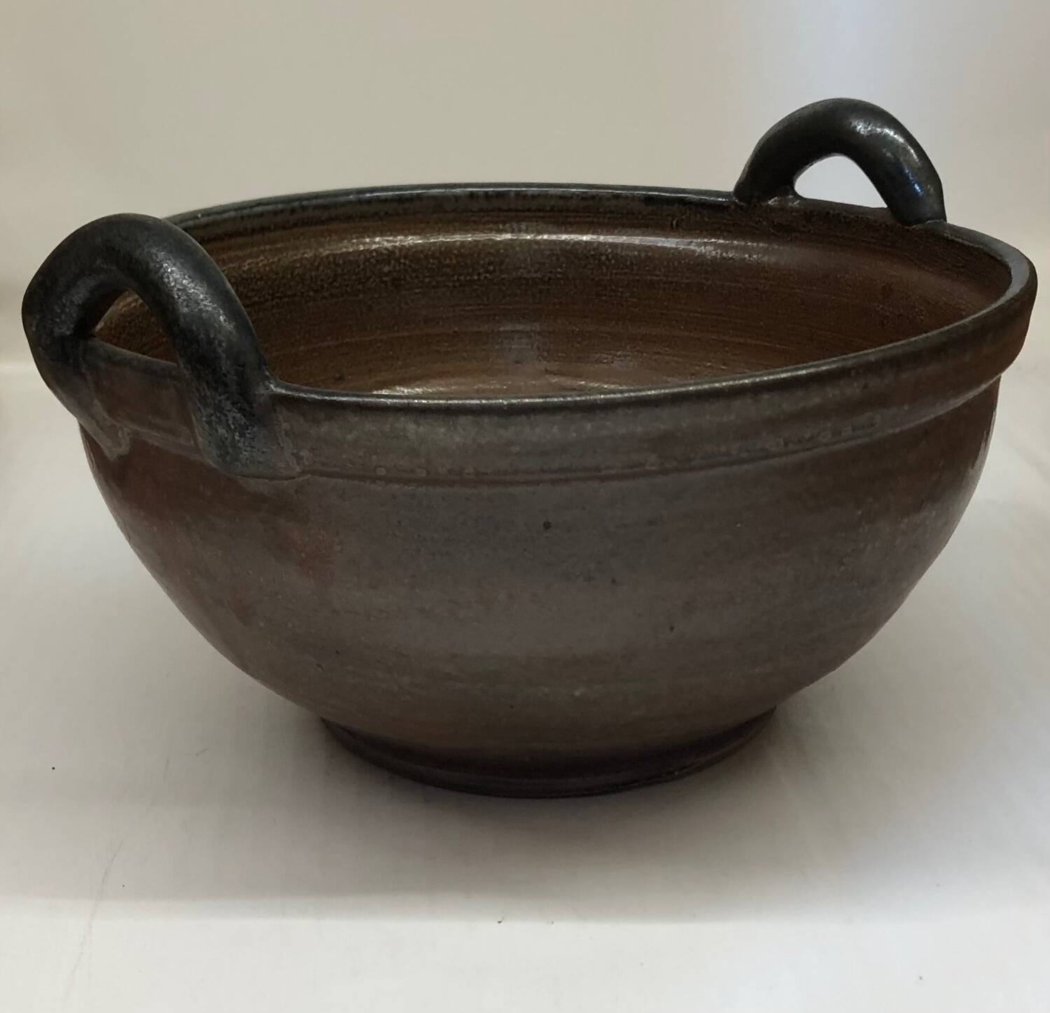 Belgian stoneware dish signed