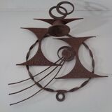 Brutalist Iron Candleholders by Henrik Horst, Denmark, 1960s, Set of 2