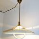 Metal and glass hanging lamp dating from the 1960s