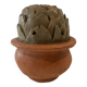 Vase soliflore en gré emmaillé XX siècle