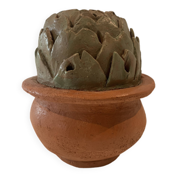 Vase soliflore en gré emmaillé XX siècle